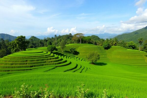 Pemandangan alam desa Gunung Putri yang indah.