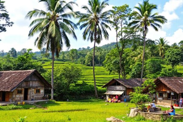 Pemandangan desa Gunung Putri yang indah dan alami.