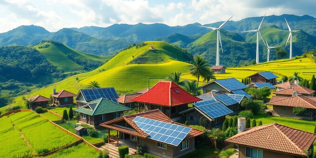 Pembangunan berkelanjutan dengan energi terbarukan di Indonesia.